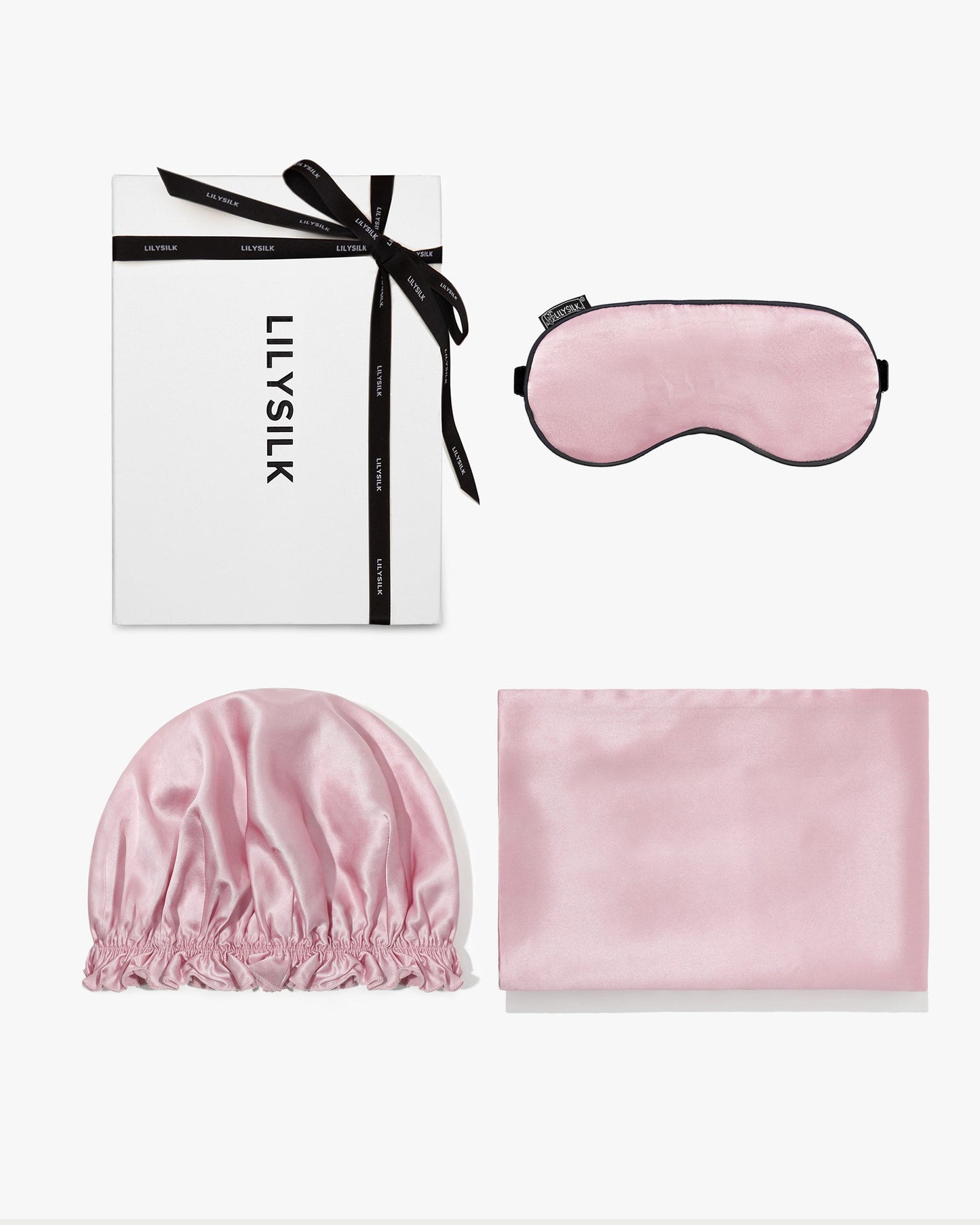 Monogrammiertes Seide Schönheit Schlaf Set