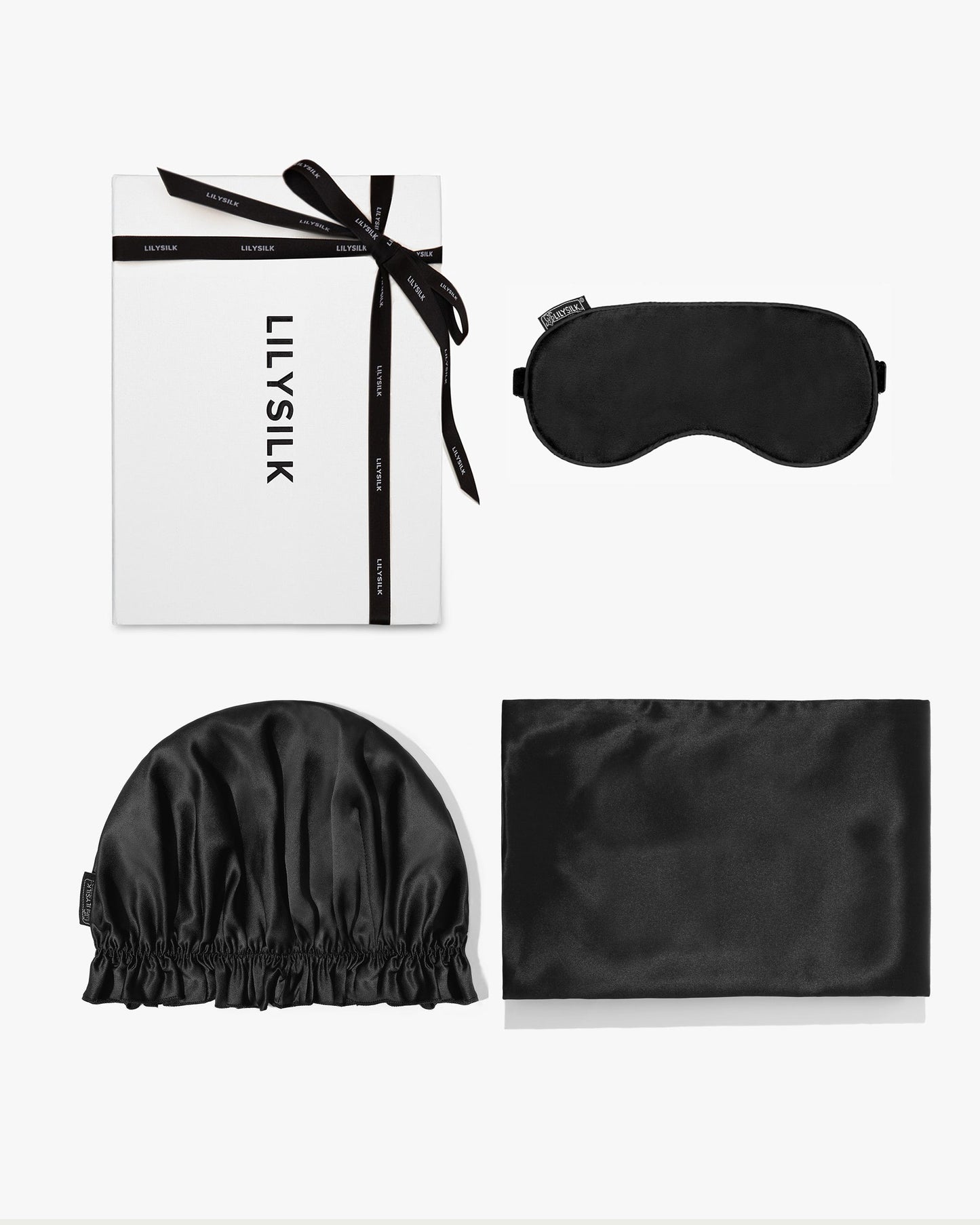 Monogrammiertes Seide Schönheit Schlaf Set